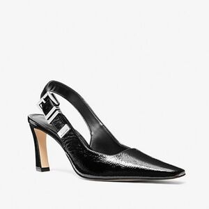 Michael Kors Shiny Black Slingback Heels